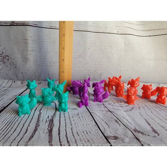 20 VTG Plastic Woodland Creatures Raccoon Owl Deer Fox Squirrel Bunny Counting - Picture 5 of 5